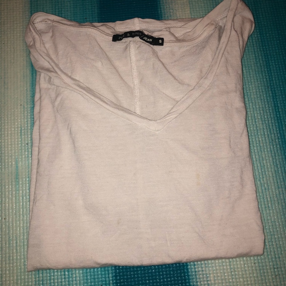 Rag and bone white v neck